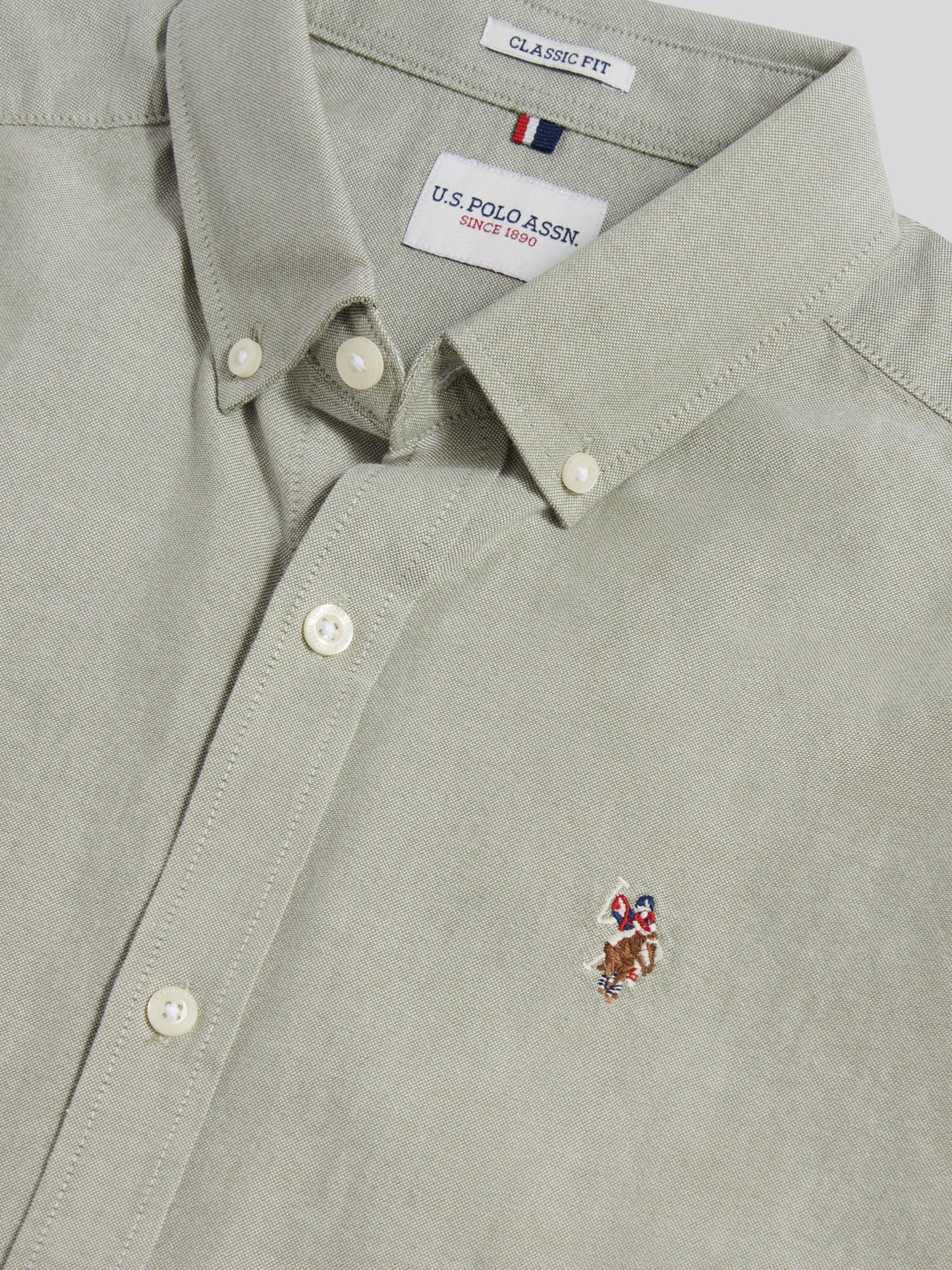 Mens Short Sleeve Oxford Shirt Sea Spray