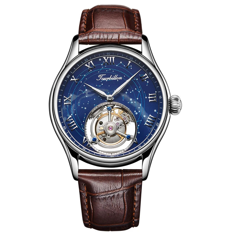 BeClassic™ AESOP Tourbillon – Mechanical Masterpiece with Starry Sky Dial & Authentic Tourbillon Movement.