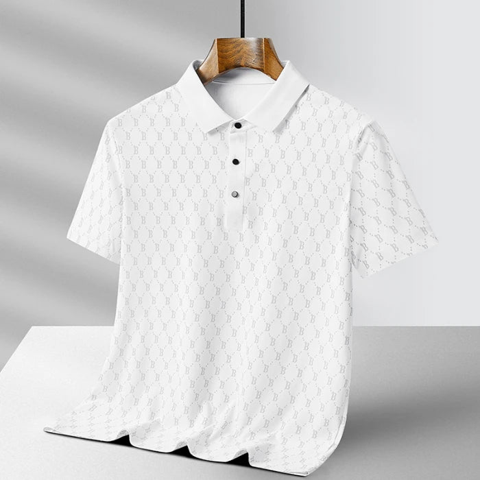 BeClassic™ 2025 Ice Silk Polo – High-End Short Sleeve for Light Business & Casual Wear.