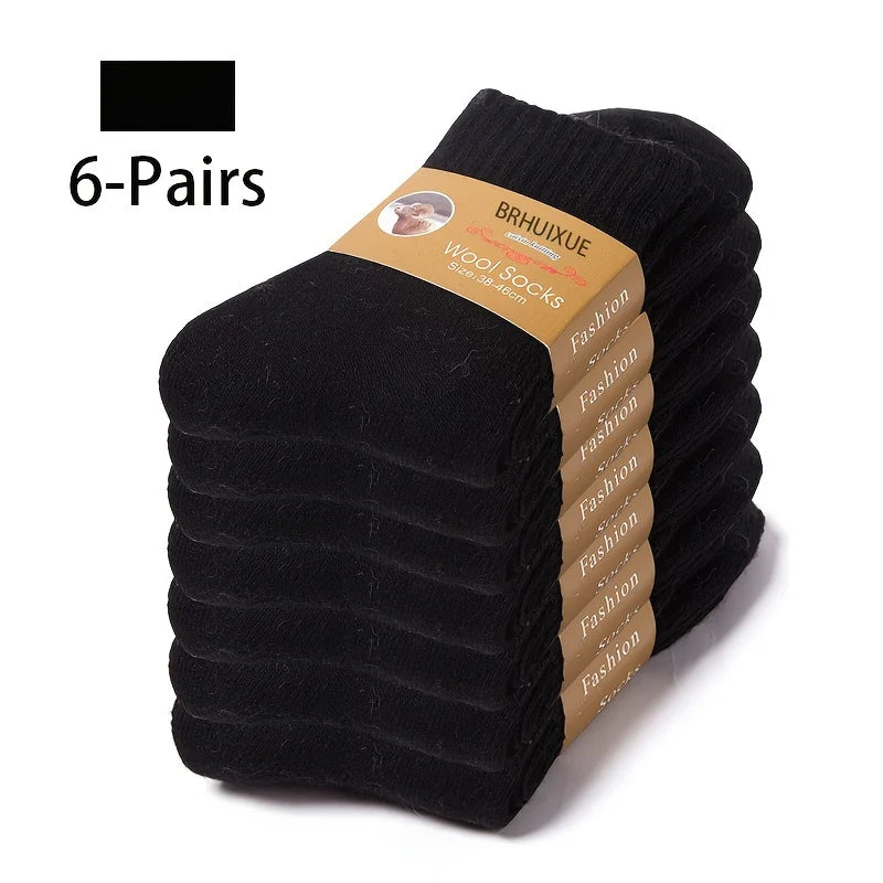 BeClassic Merino Wool Thermal Socks – 6-Pack Winter Essentials