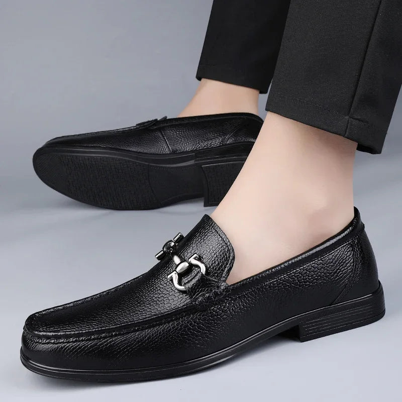 BeClassic™ Handmade Italian Leather Loafers – Luxury Slip-On Driving Shoes.