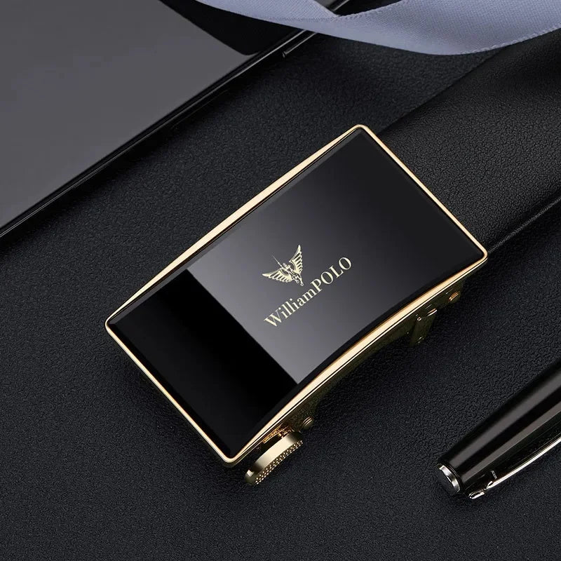 BeClassic™ Paul King Automatic Buckle Belt – Premium Cowhide Leather for Business & Everyday Elegance.