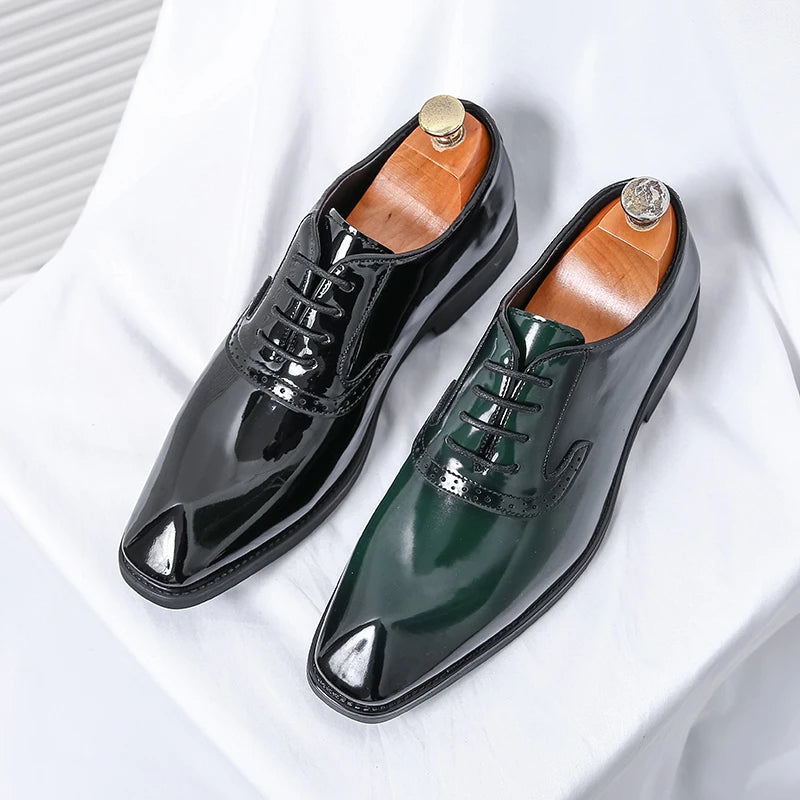 BeClassic™ Patent Leather Oxford Shoes – Luxury Dress Shoes for Weddings & Business.