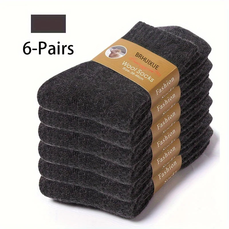 BeClassic Merino Wool Thermal Socks – 6-Pack Winter Essentials