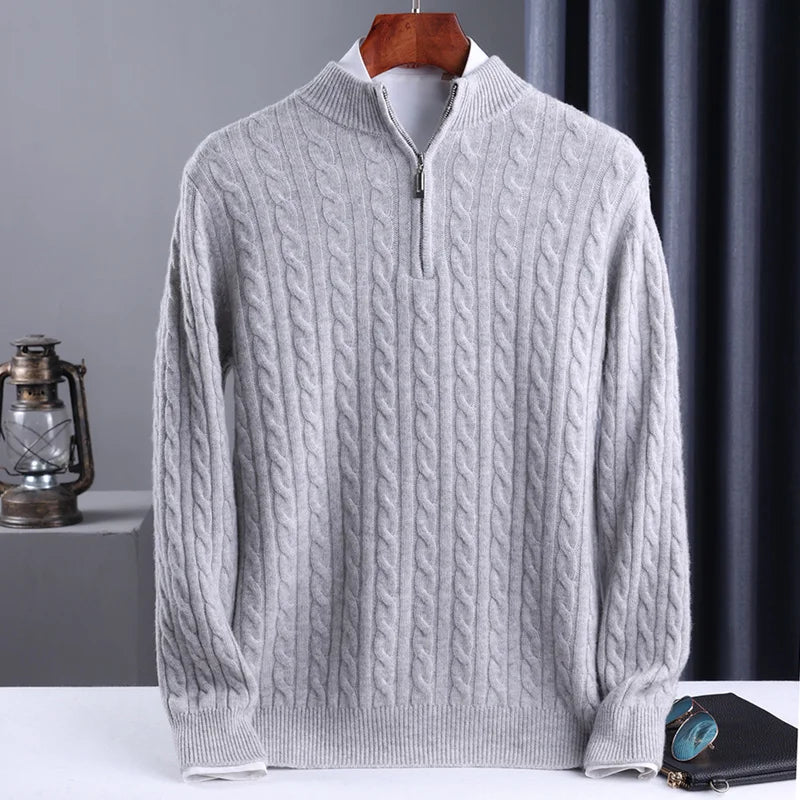 BeClassic™ 2025 Pure Wool Sweater – Classic English Style Pullover for Refined Autumn & Winter Wear.