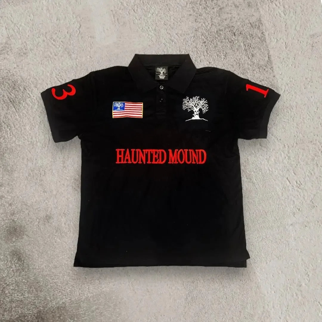 BeClassic™ Heaven & Hell Polo – Y2K streetwear with a bold punk-inspired print.