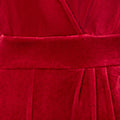 Yumi Red Jumpsuit With Angel Sleeves