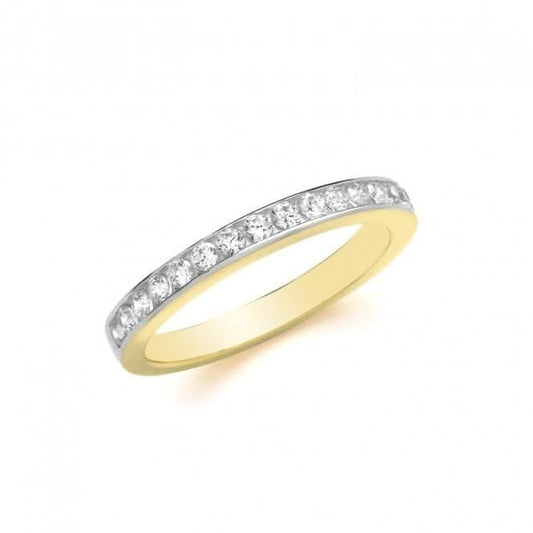 9ct Yellow Gold Zirconia Eternity Ring RN980