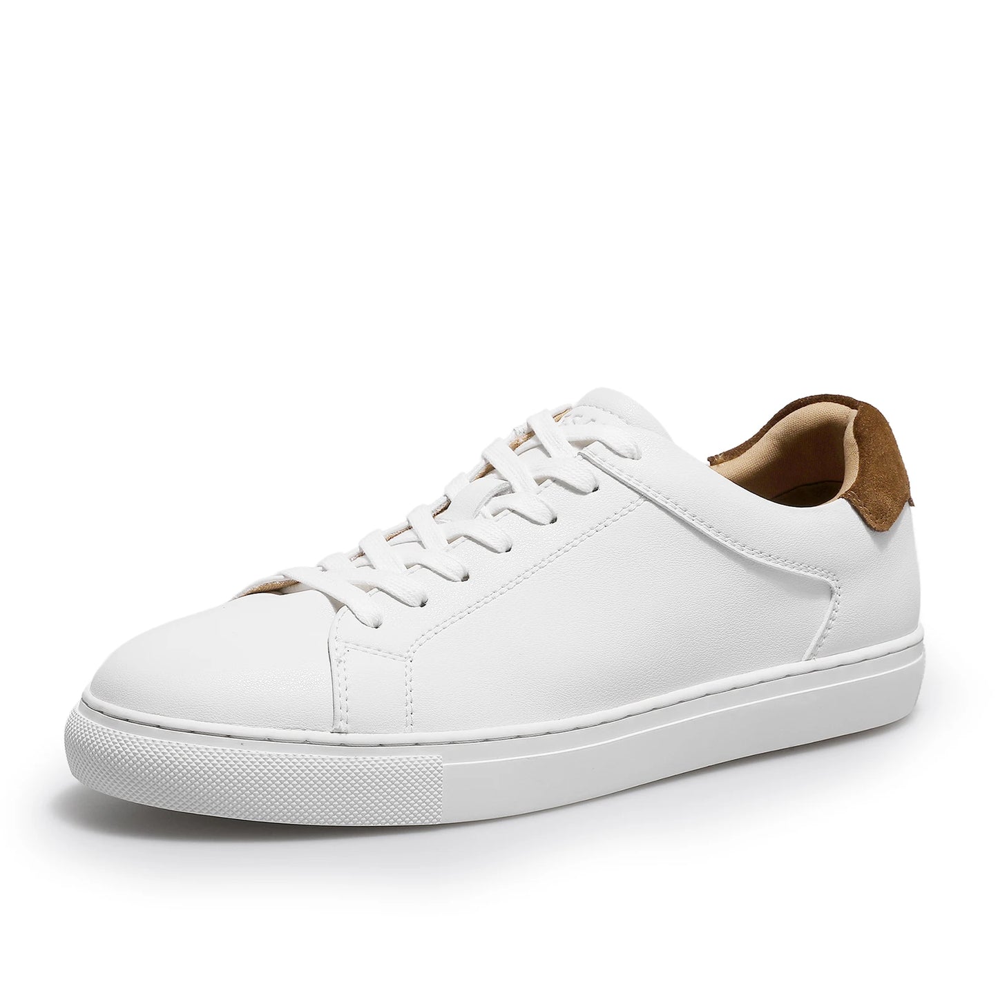 BeClassic™ DESAI Full-Grain Leather Sneakers – Unisex White Casuals in Premium Finish, Size Up to 13.