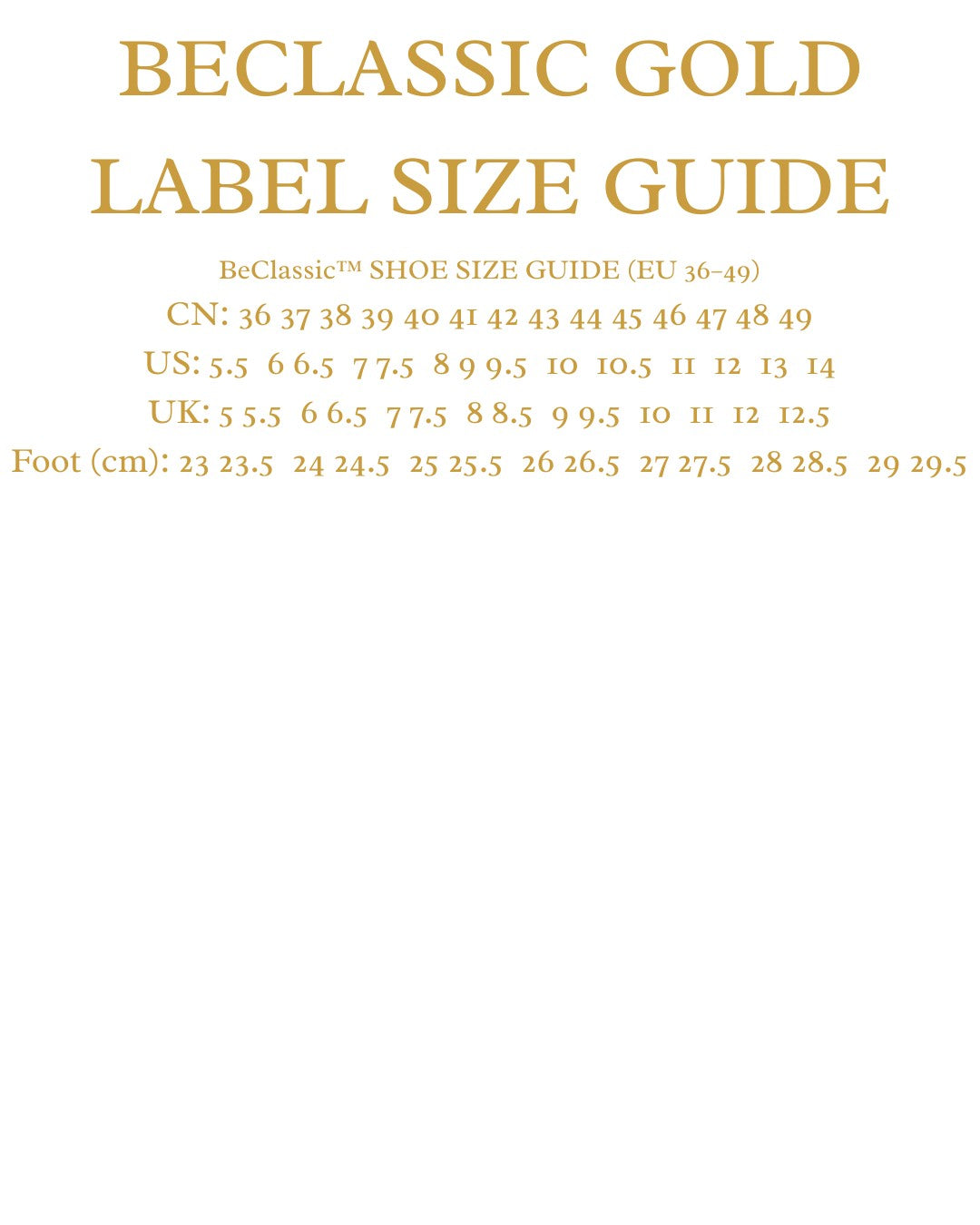 Size Guide for BeClassic™ Green Tassel Loafers – Elegant Leather Slip-Ons for Timeless Style.