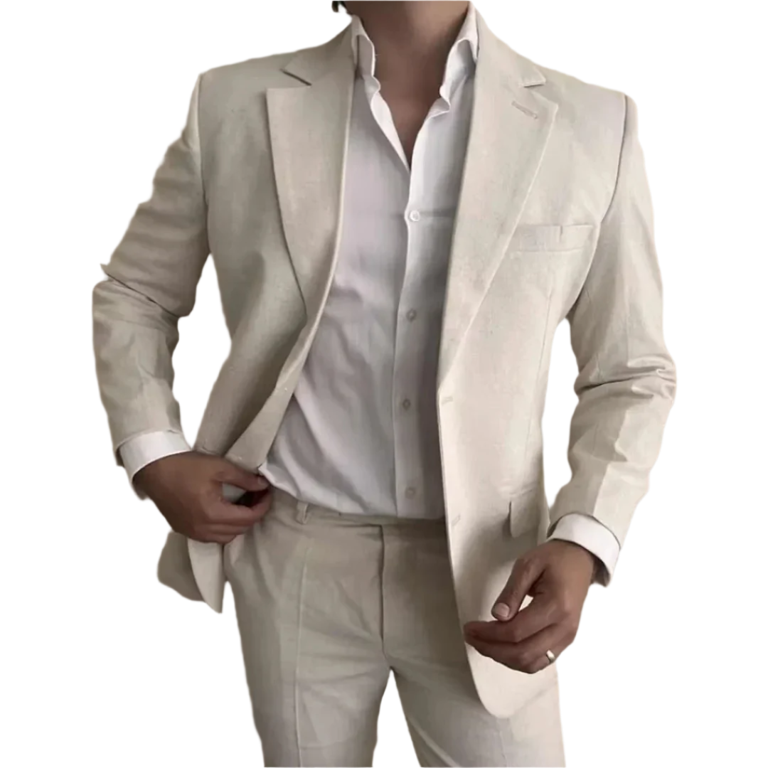 The Lake Como Linen Suit – Soft Sand Edition