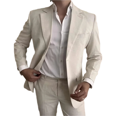 The Lake Como Linen Suit – Soft Sand Edition