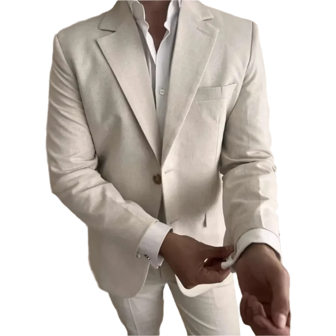 The Lake Como Linen Suit – Soft Sand Edition