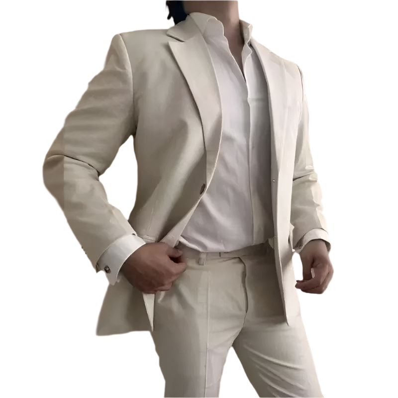 The Lake Como Linen Suit – Soft Sand Edition