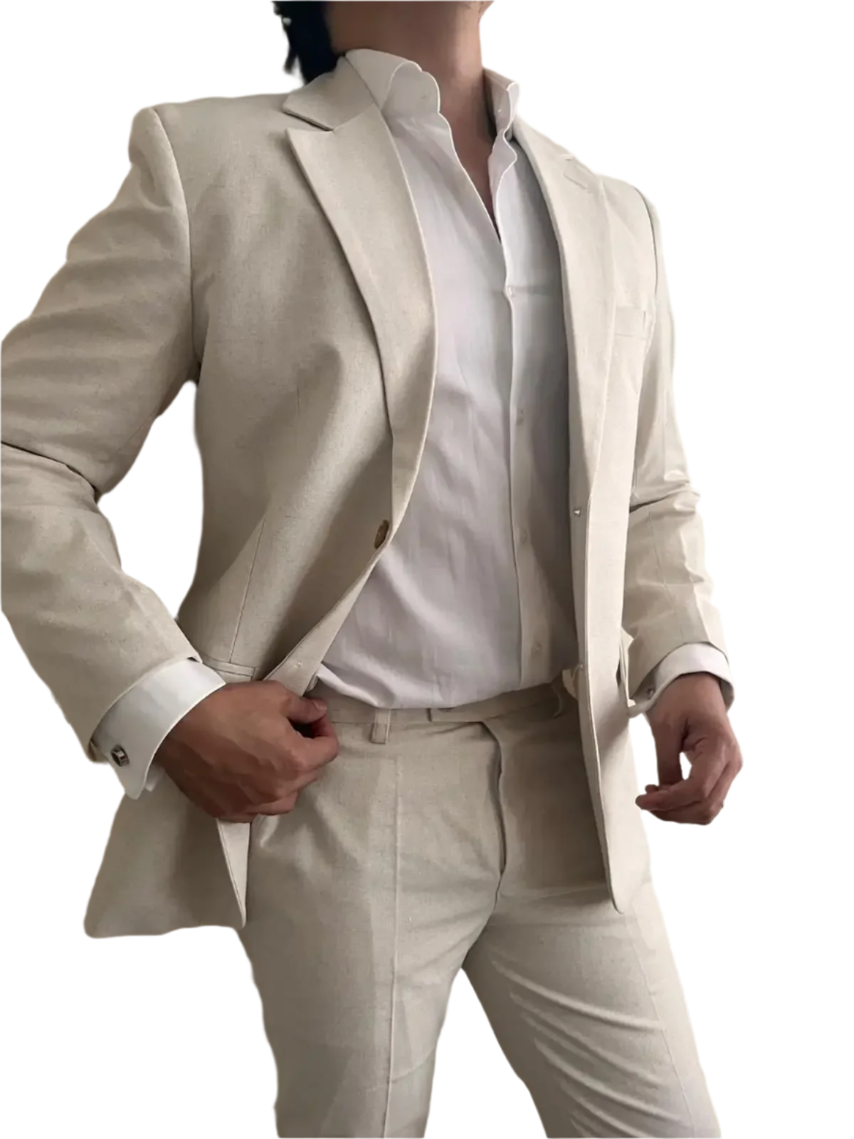The Lake Como Linen Suit – Soft Sand Edition