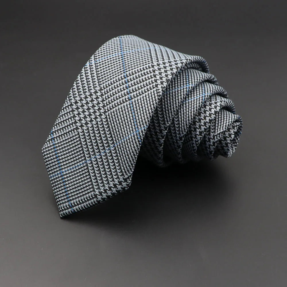 BeClassic™ Handmade Slim Plaid Tie – Classic 6cm Cotton & Cashmere Design.