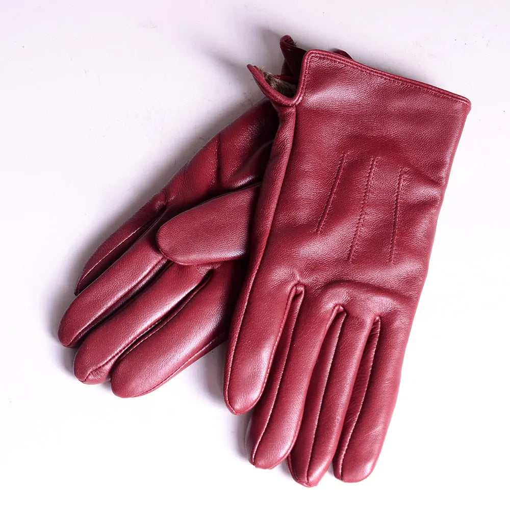 BeClassic Women’s Sheepskin Leather Gloves – Winter Warmth & Elegance