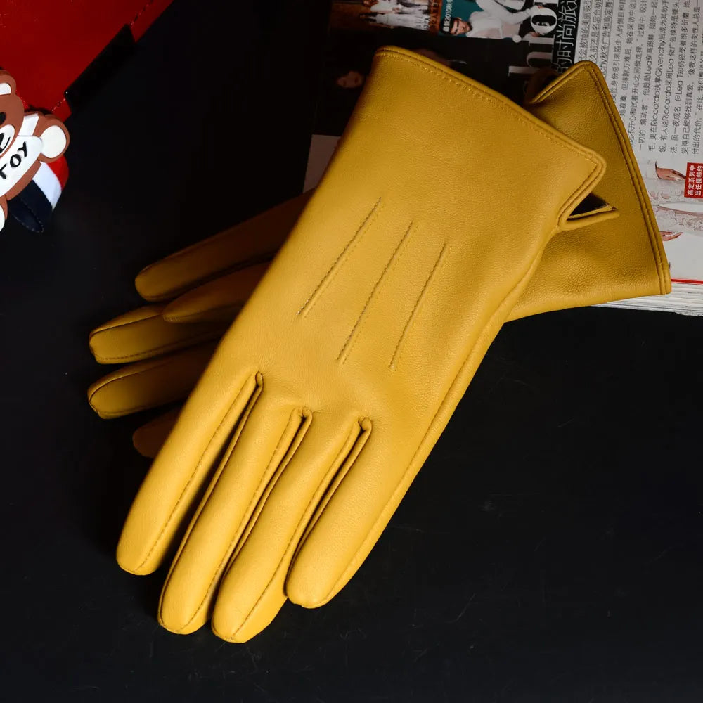 BeClassic Women’s Sheepskin Leather Gloves – Winter Warmth & Elegance