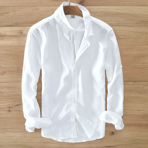BeClassic™ Italian 100% Linen Shirt – Elegant Long-Sleeve Classic in 5 Colors.
