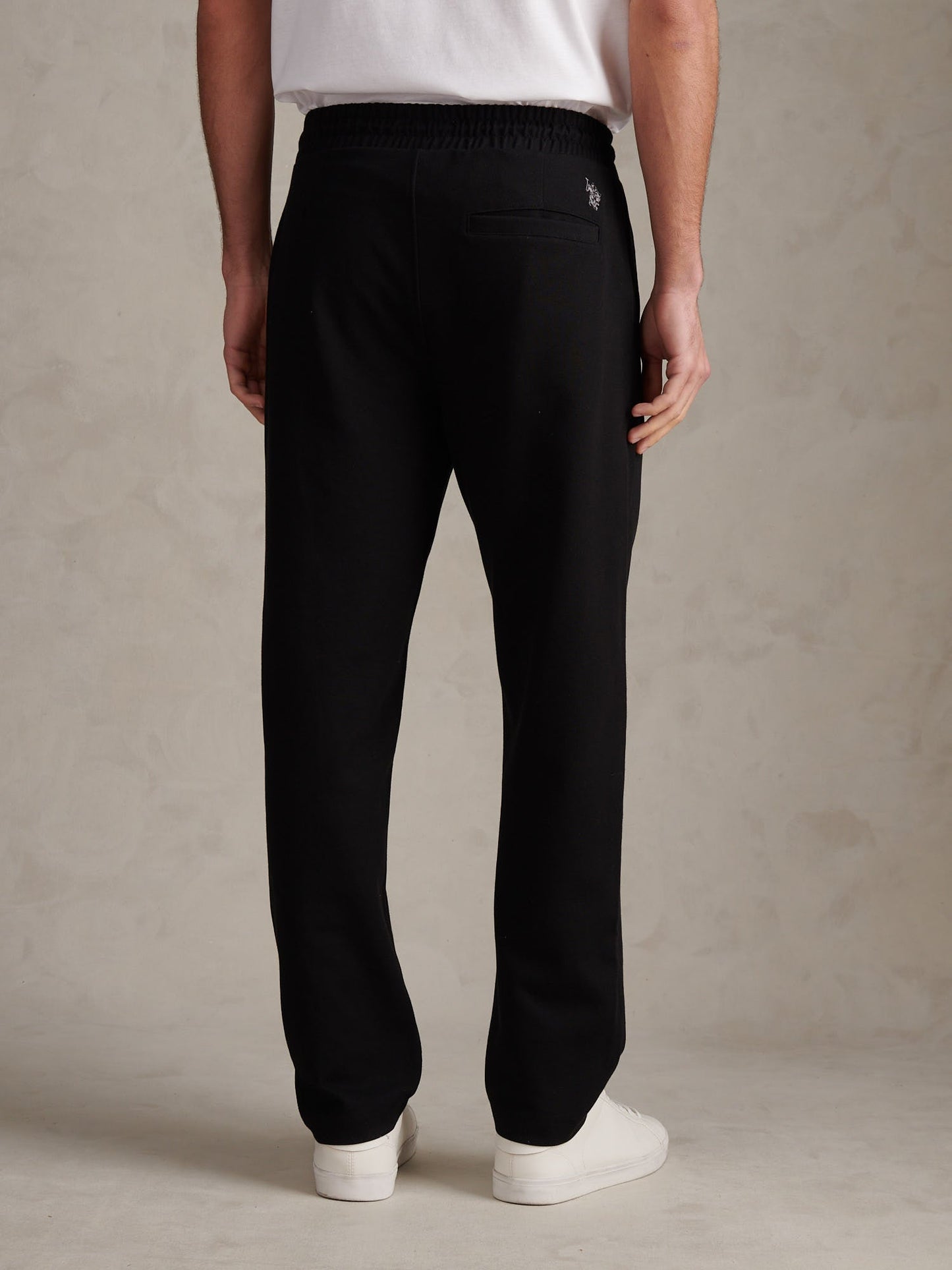Mens Jersey Double Horsemen Trousers Black