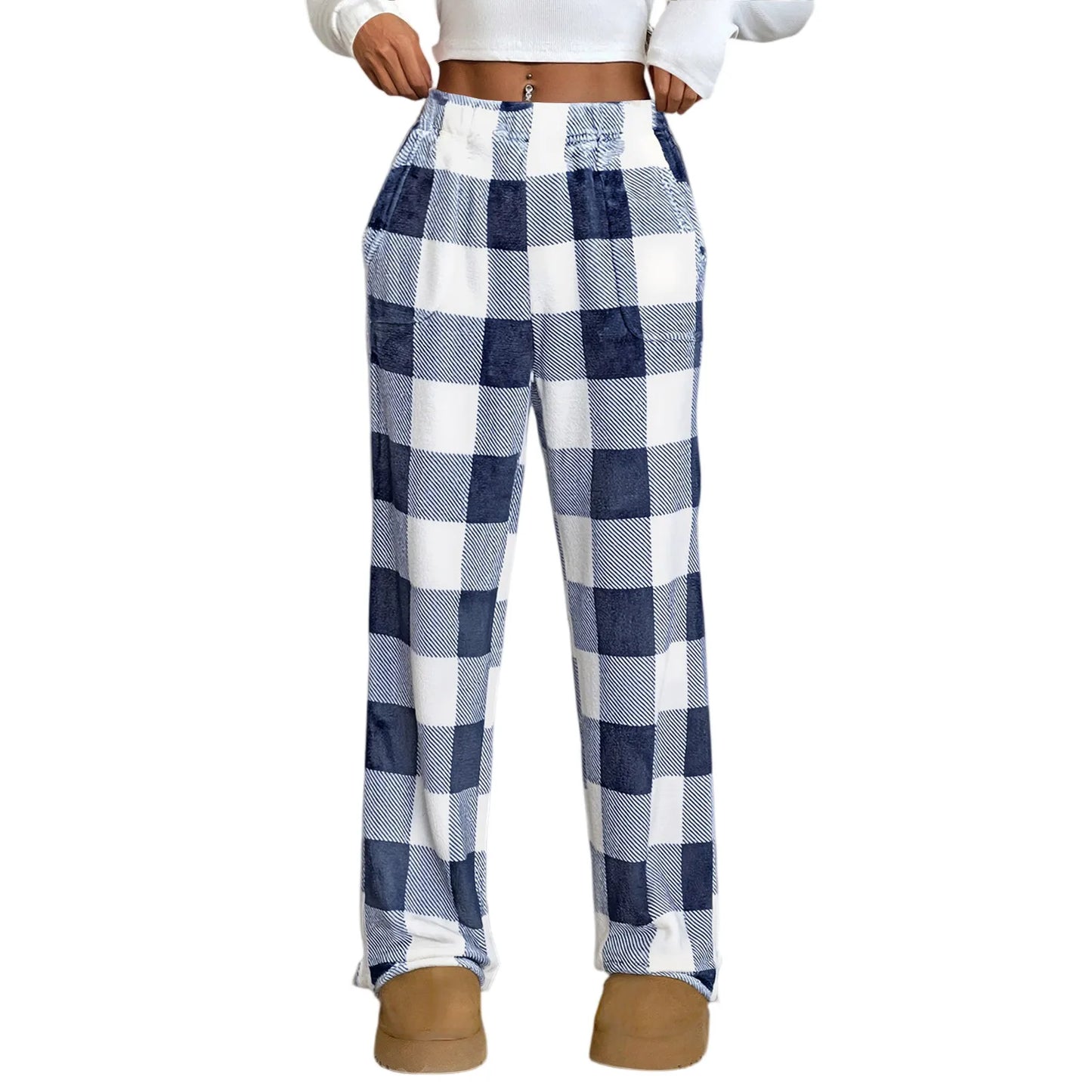 BeClassic Women’s Plush Plaid Pajama Pants – Winter Comfort Edition