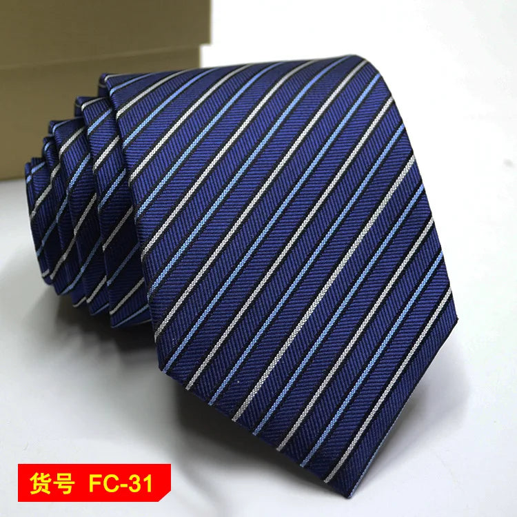 67 Styles Men's Ties Solid Color Stripe Flower Floral 7-8cm Jacquard Necktie Accessories Daily Wear Cravat Wedding Party Gift