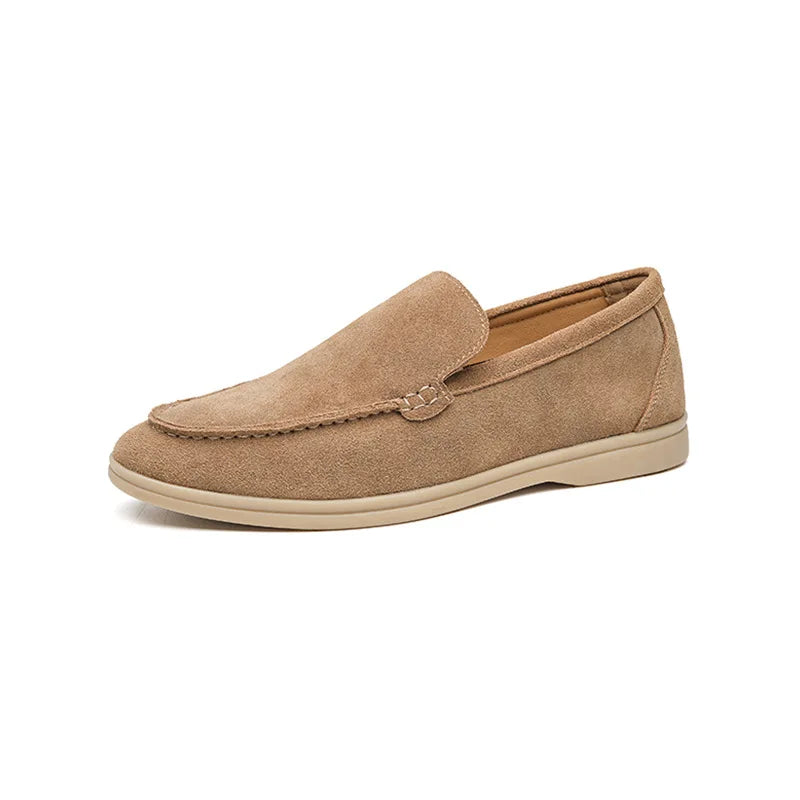 BeClassic™ Suede Leather Loafers – Designer Casual Flats for Timeless Elegance.