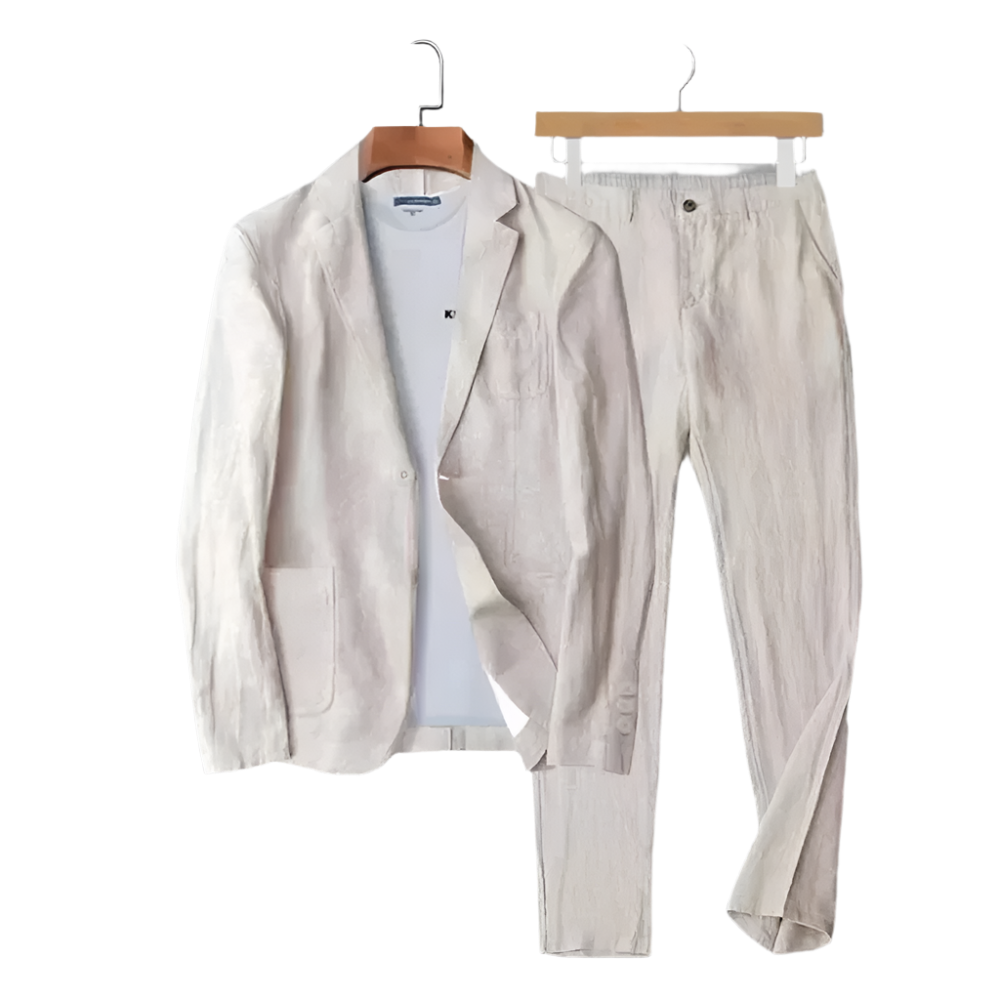 BeClassic™ 2025 Linen Suit – Ultra-Thin & Breathable Two-Piece for Business & Leisure.