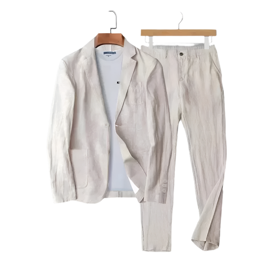 BeClassic™ 2025 Linen Suit – Ultra-Thin & Breathable Two-Piece for Business & Leisure.