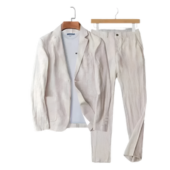 BeClassic™ 2025 Linen Suit – Ultra-Thin & Breathable Two-Piece for Business & Leisure.