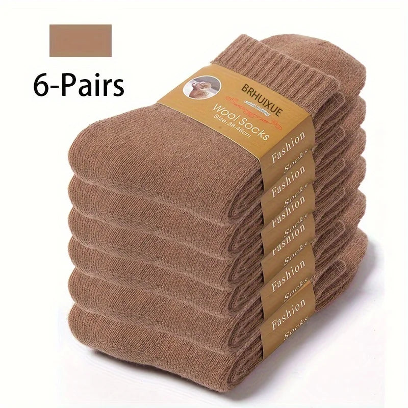 BeClassic Merino Wool Thermal Socks – 6-Pack Winter Essentials