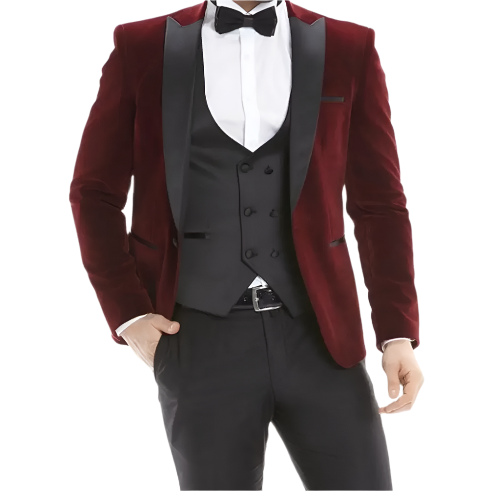 BeClassic™ Velvet Groom Tuxedo – Slim-Fit Blazer for Weddings & Banquets.