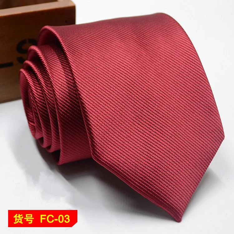 67 Styles Men's Ties Solid Color Stripe Flower Floral 7-8cm Jacquard Necktie Accessories Daily Wear Cravat Wedding Party Gift