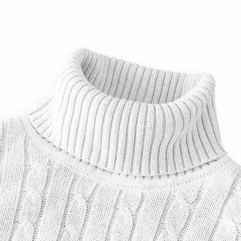 BeClassic Slim Fit Ribbed Turtleneck Sweater – Autumn Casual Essential