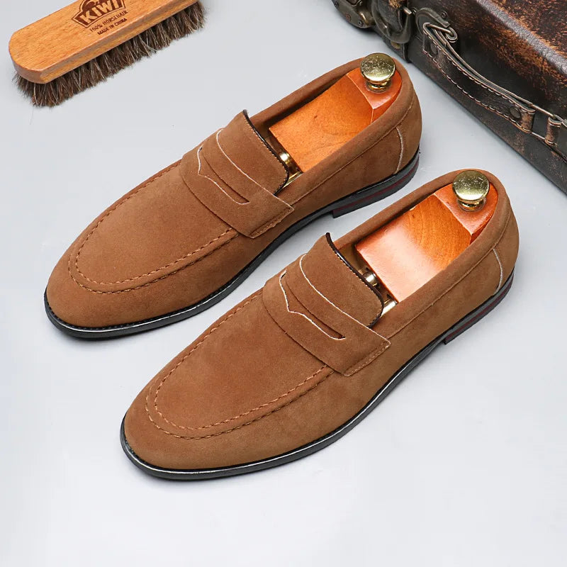BeClassic Monoco Suede Loafers – Executive Comfort