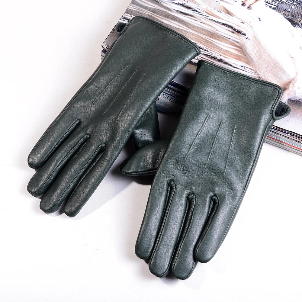 BeClassic Women’s Sheepskin Leather Gloves – Winter Warmth & Elegance