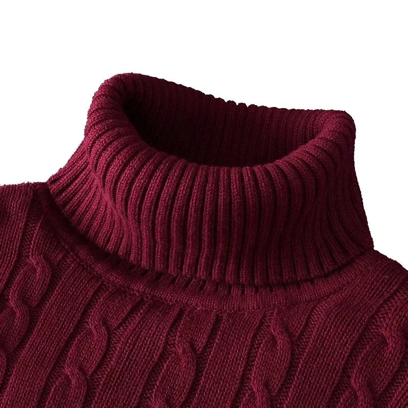 BeClassic Slim Fit Ribbed Turtleneck Sweater – Autumn Casual Essential