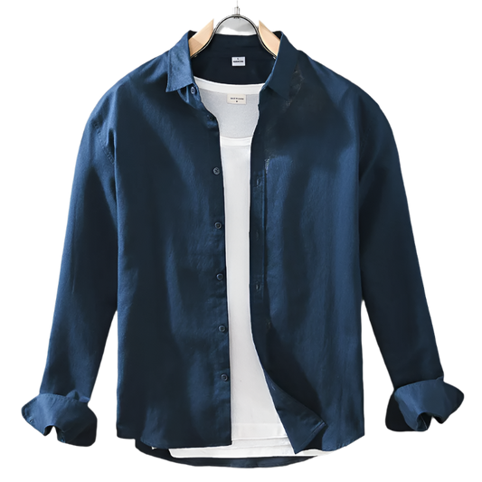 BeClassic™ Classic Linen-Cotton Shirt – Timeless Comfort with a Casual Button-Up Design.