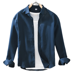 BeClassic™ Classic Linen-Cotton Shirt – Timeless Comfort with a Casual Button-Up Design.