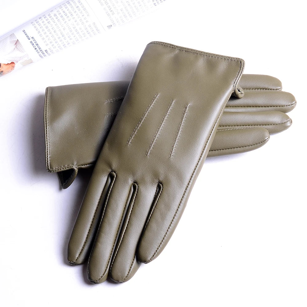 BeClassic Women’s Sheepskin Leather Gloves – Winter Warmth & Elegance