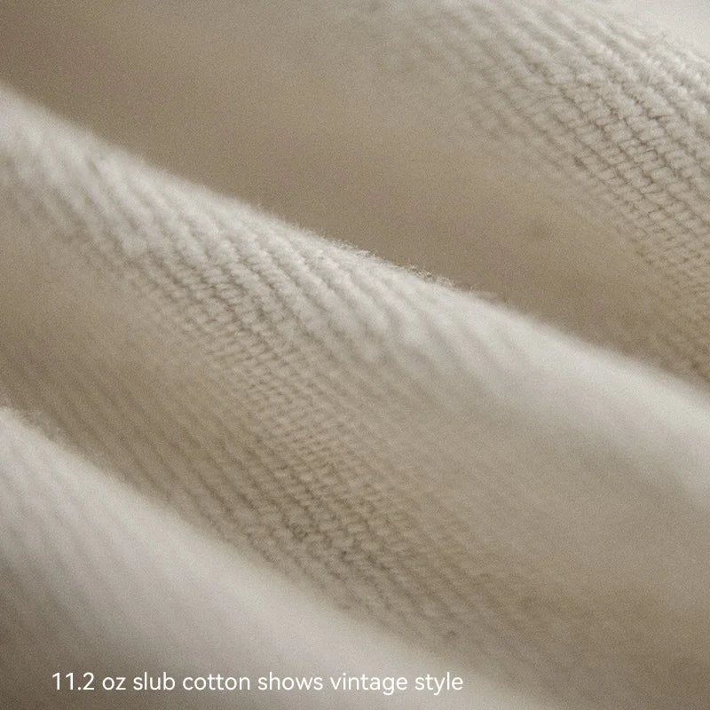 BeClassic™ Maden Vintage Cottonseed Jeans – 11.2oz Loose-Fit Straight Trousers for Spring & Fall.