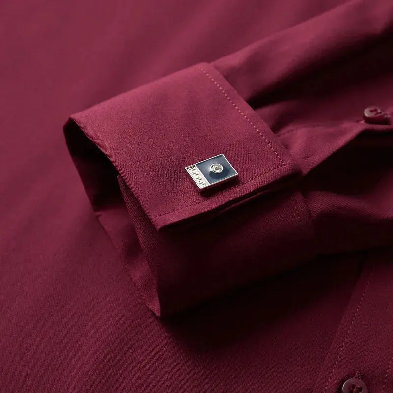 BeClassic™ Wing Tip French Cuff Shirt – Elegant Plus-Size Tuxedo Shirt for Weddings & Formal Events.