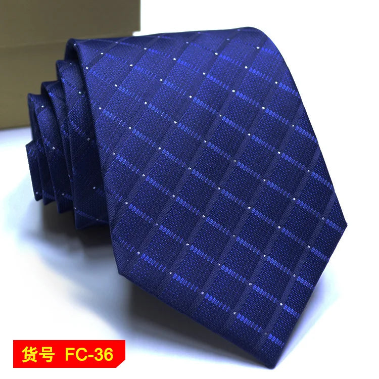 67 Styles Men's Ties Solid Color Stripe Flower Floral 7-8cm Jacquard Necktie Accessories Daily Wear Cravat Wedding Party Gift