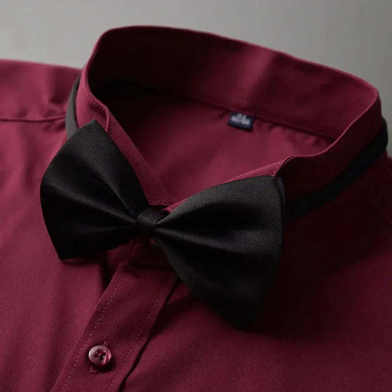 BeClassic™ Wing Tip French Cuff Shirt – Elegant Plus-Size Tuxedo Shirt for Weddings & Formal Events.