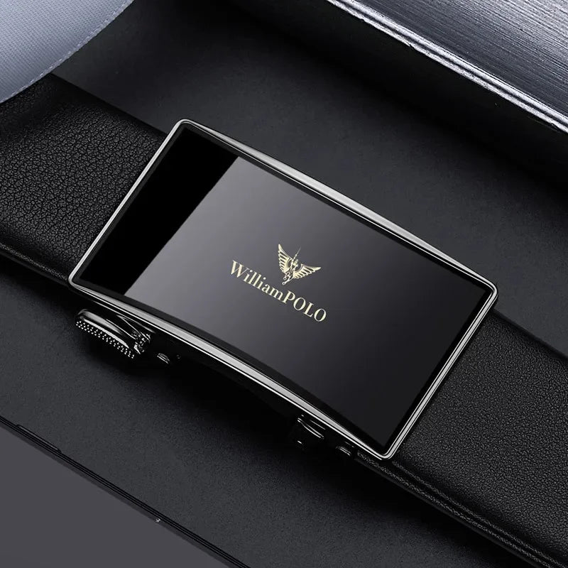 BeClassic™ Paul King Automatic Buckle Belt – Premium Cowhide Leather for Business & Everyday Elegance.