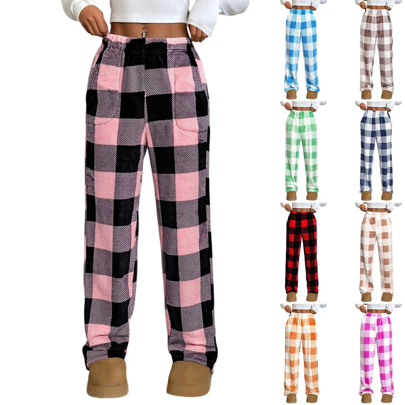BeClassic Women’s Plush Plaid Pajama Pants – Winter Comfort Edition