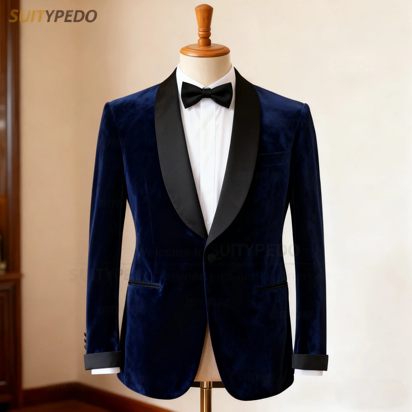 Elegant Velvet Men Suit Blazer 1 Piece Wedding Stylish Shawl Lapel Costume Coat Evening Dinner Fashion Male Jacket Formal Gown