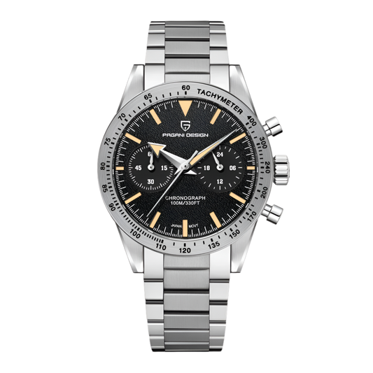 BeClassic™ Pagani Design Moon Quartz Watch – Luxury Chronograph with AR Sapphire Glass.