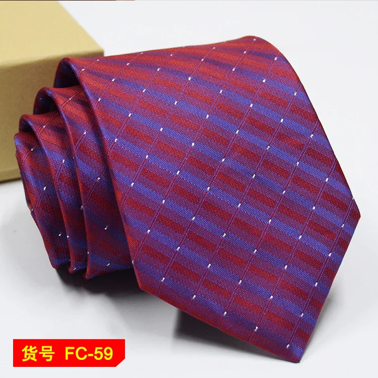 67 Styles Men's Ties Solid Color Stripe Flower Floral 7-8cm Jacquard Necktie Accessories Daily Wear Cravat Wedding Party Gift