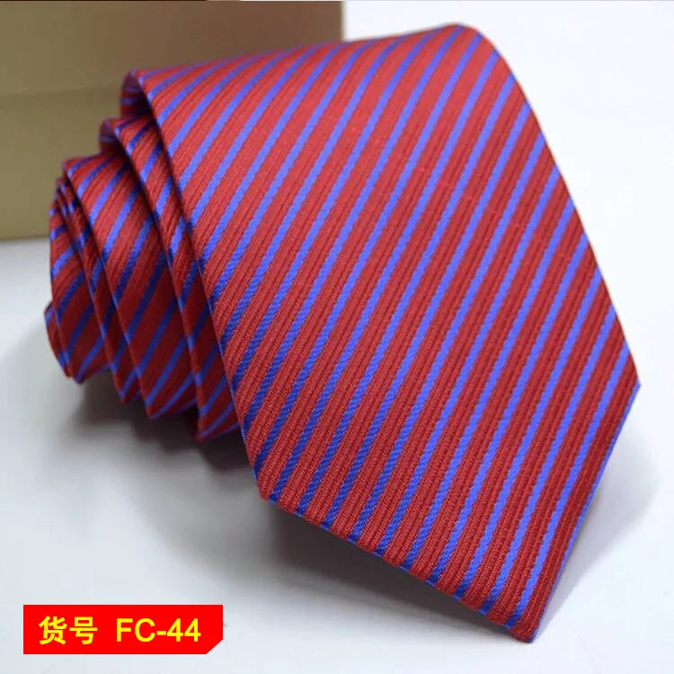 67 Styles Men's Ties Solid Color Stripe Flower Floral 7-8cm Jacquard Necktie Accessories Daily Wear Cravat Wedding Party Gift